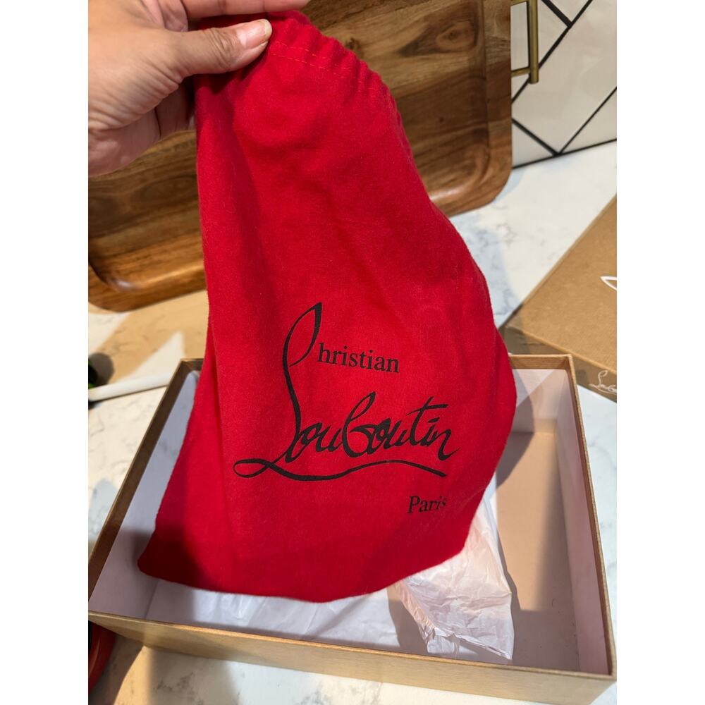Christian Louboutin Alminette black suede 100MM pointed-toe pump size 38W2 - Picture 12 of 15